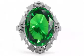 Anillo Vintage Esmeralda Plata de ley 925 vrc043s